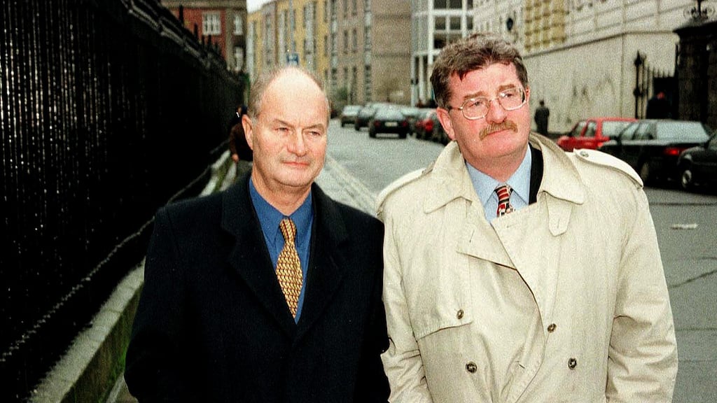 James Stanley, former chief executive of Bula Resources (Holdings) PLC, and solicitor Giles Kennedy leaving the Supreme Court in 1998. Photograph: Marc O’Sullivan/Collins/Dublin