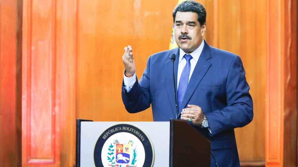Venezuelan president Nicolás Maduro: “Who are they to try to impose themselves with threats?” he said of the EU. Photograph:  EPA/Miraflores Palace Press Office