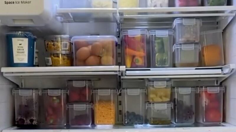 Storing food in airtight containers in the fridge means it stays fresh longer, Henry says.
