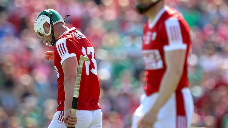Cork’s Shane Kingston reacts to a missed chance - Cork can feel very hard done by to be out of the championship. Photograph: Ryan Byrne/Inpho