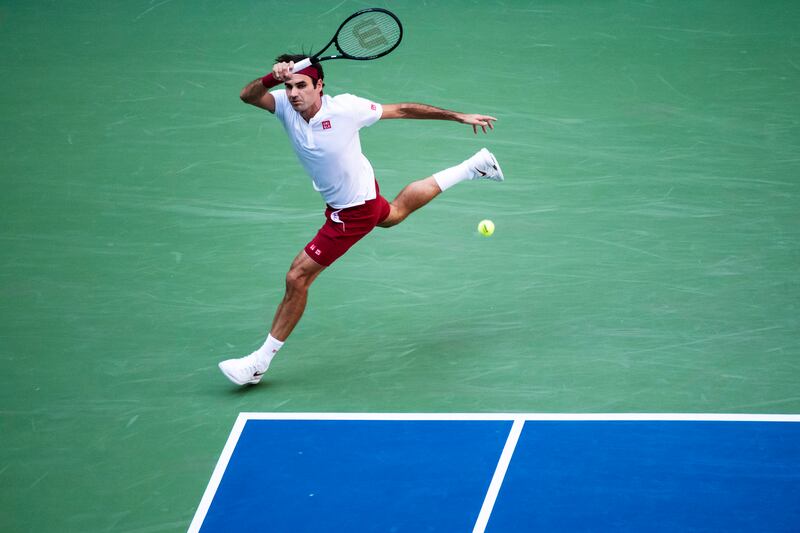 Roger Federer in a match against Nick Kyrgios during the sixth day of the US Open in New York in September 2018.  Photograph: Karsten Moran/The New York Times