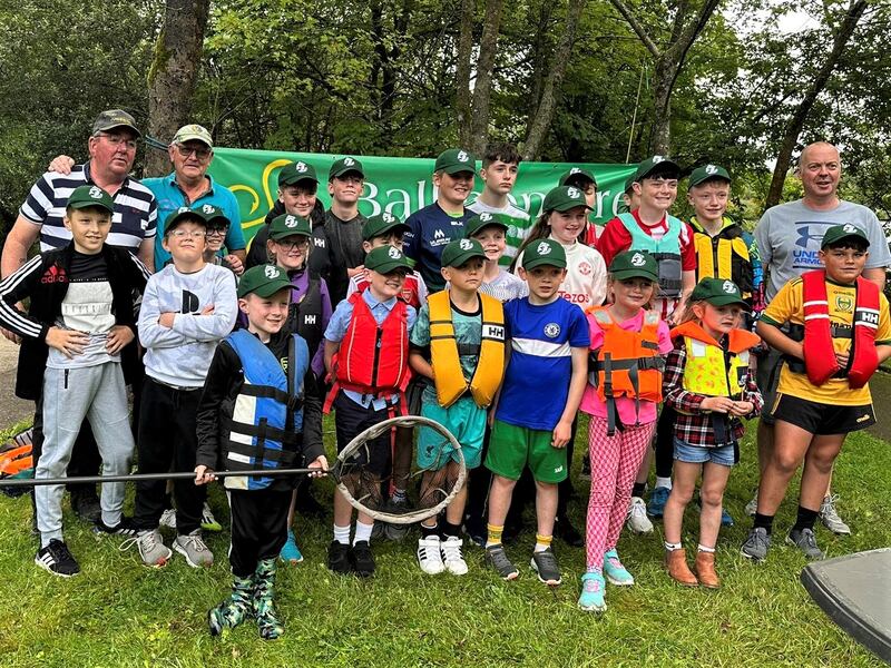 The competing junior anglers at Ballinamore 