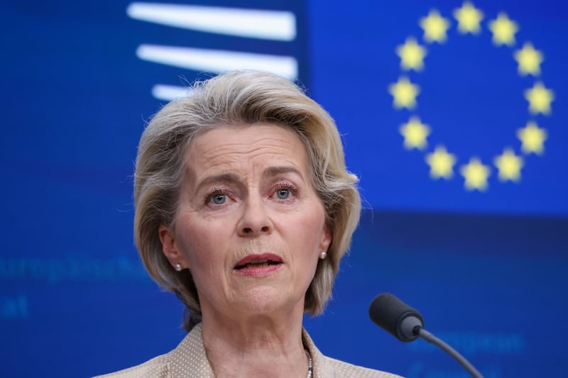 What that could look like was laid out in speeches by Ursula von der Leyen and Antony Blinken. Photographer: Simon Wohlfahrt/Bloomberg