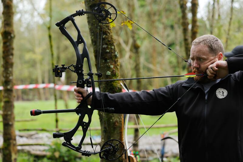Jason Corcoran from Limerick Field Archery participating in the All Ireland Archery Festival 2023. Photograph: Alan Betson
