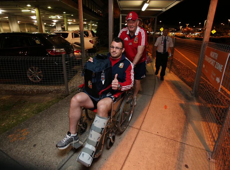 Paddy Rala O'Reill with Cian Healy on the Lions tour to Australia in 2013. Photograph: Dan Sheridan/Inpho 