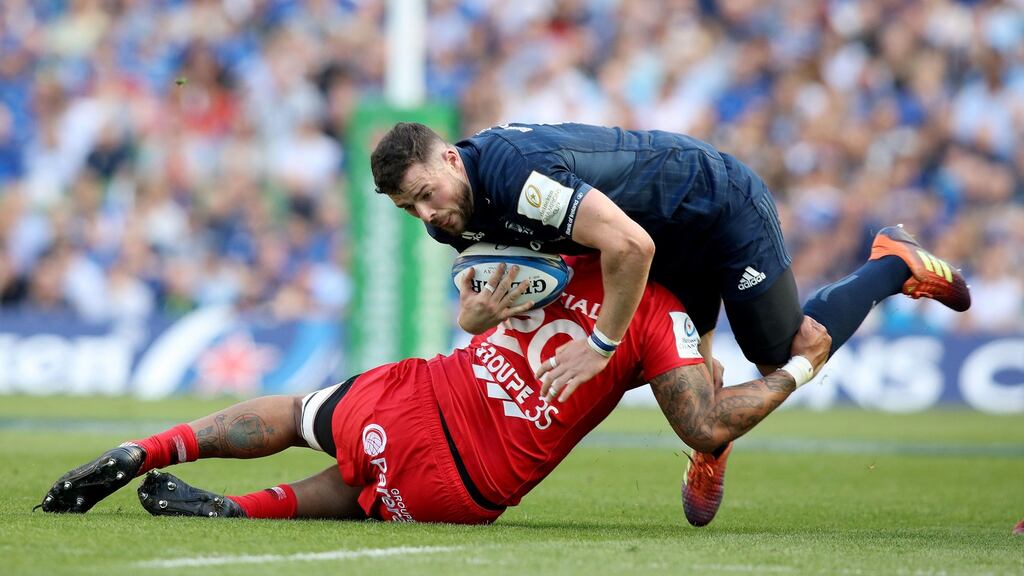 Robbie Henshaw’s return in time for the Toulouse semi-final, and for the European Champions Cup final against English side Saracens is vital for Leinster. Photograph: Getty Images