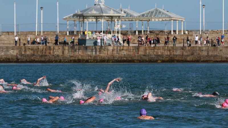 “Sighting” in open water is another challenge that pool swimming can ever prepare you for. Photograph: Nick Bradshaw/The Irish Times/File photo