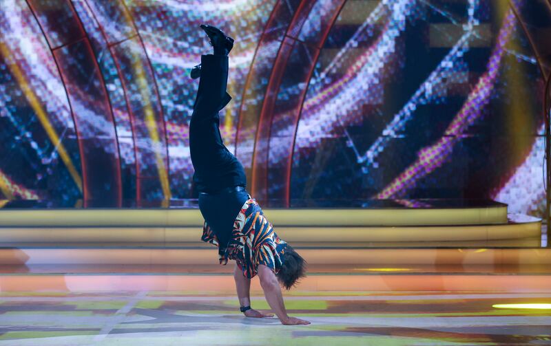 Dancing at its purest: Shane Byrne cartwheeling while wearing a sort of Hawaiian shirt. Photograph: Kyran O’Brien/Kobpix/RTÉ