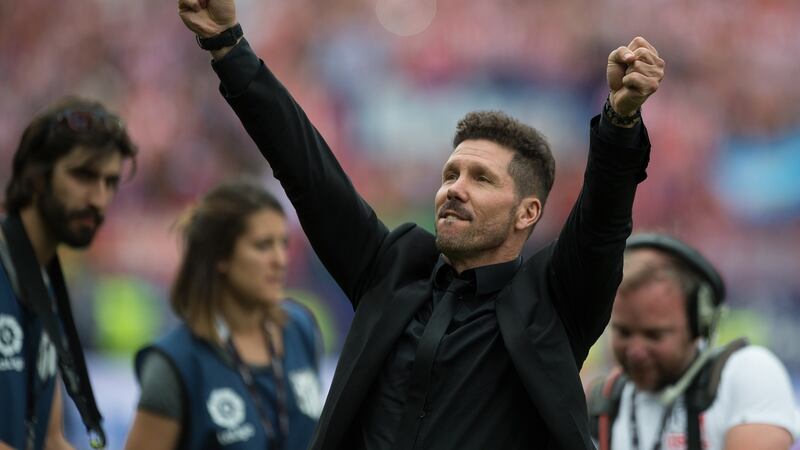 Simeone: “Yes, I am going to stay. Do you know why I’m going to stay? Because this club has a future and that future is all of us.”. Photo: Denis Doyle/Getty Images