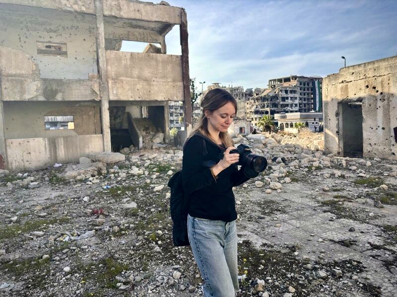 Sally Hayden in Homes, Syria, in 2025. Photograph: Cosette Molijn