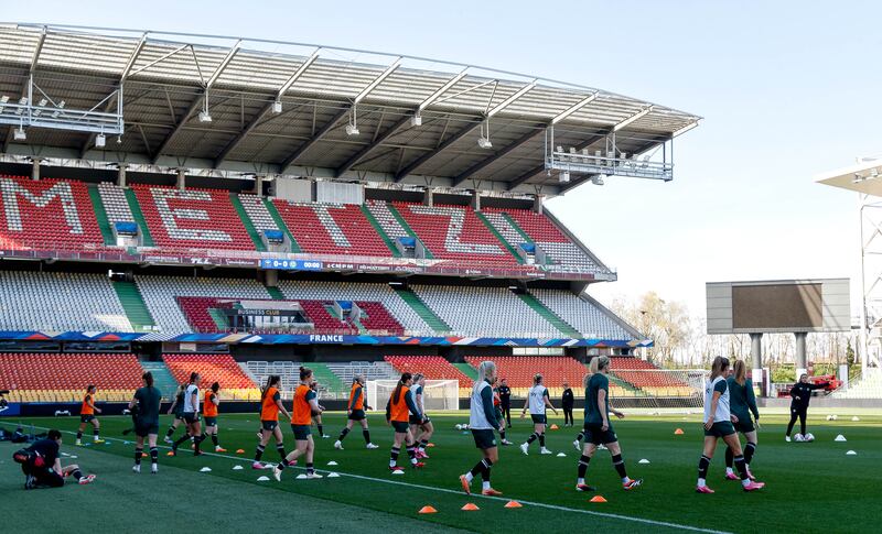 A view of training in Metz. Photograph: Ryan Byrne/Inpho