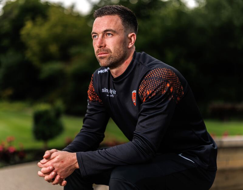 Aidan Forker: 'Of course you daydream about it . . . But that’s neither here nor there, we have to go and win a football match.' Photograph: James Crombie/Inpho