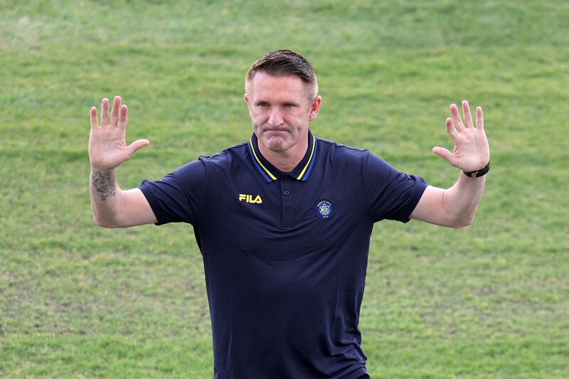 Robbie Keane at Maccabi Tel Aviv football club's home field. Photograph: Jack Guez/AFP/Getty Images