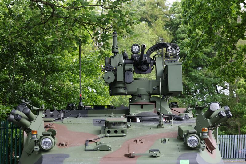 A Mowag at the Curragh Camp in Co Kildare with a recently-unveiled RS6 remote-weapon station. Photograph: Alan Betson

