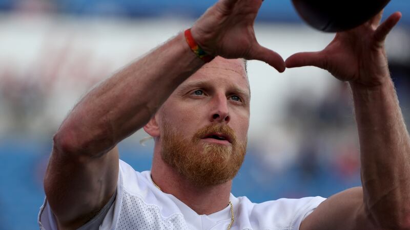 Buffalo Bills wide receiver released a rap song outlining his objection to be vaccinated. Photograph:  Timothy T Ludwig/Getty Images