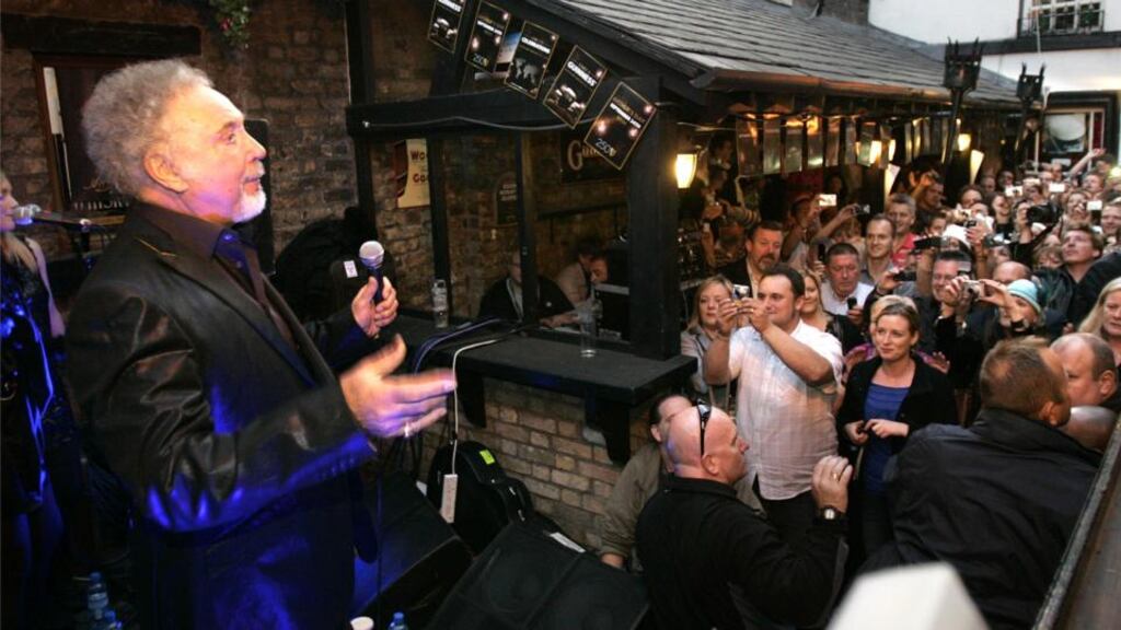 Tom Jones performing as part of past celebrations for Arthur’s Day. Photograph: Dara Mac Dónaill