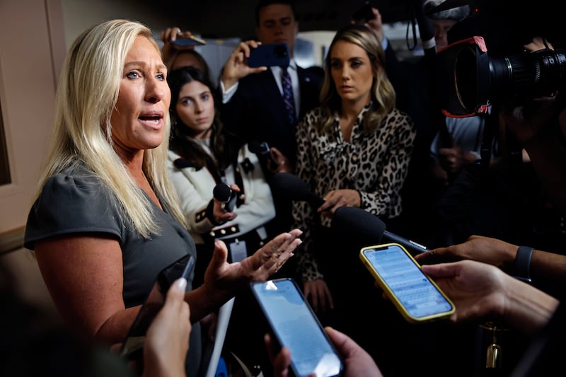 Georgia congresswoman Majorie Taylor Greene said the US bombing mission in Iran had contravened Donald Trump’s election promises. Photograph: Chip Somodevilla/Getty Images