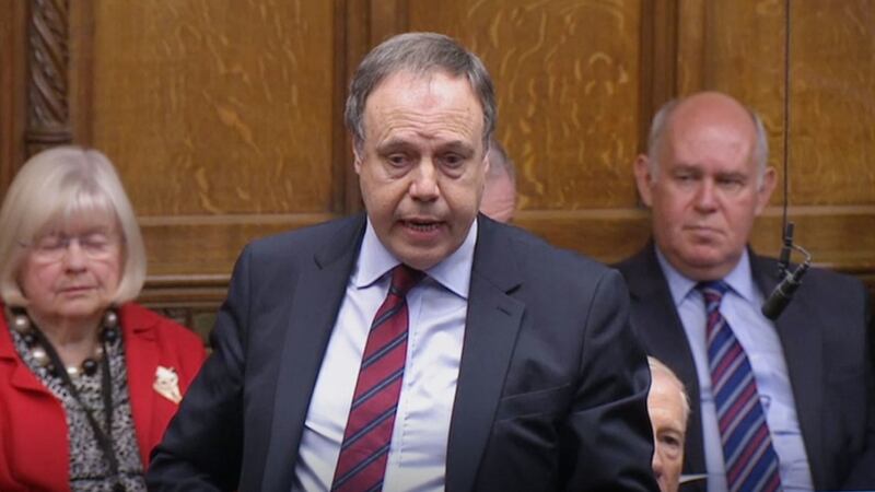 DUP deputy leader Nigel Dodds  addressing    the House of Commons. Photograph: House of Commons/PA Wire