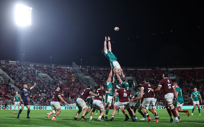 Ryan Baird and Ireland rose to the challenge set for them by Georgia last weekend. Photograph: Ben Brady/Inpho