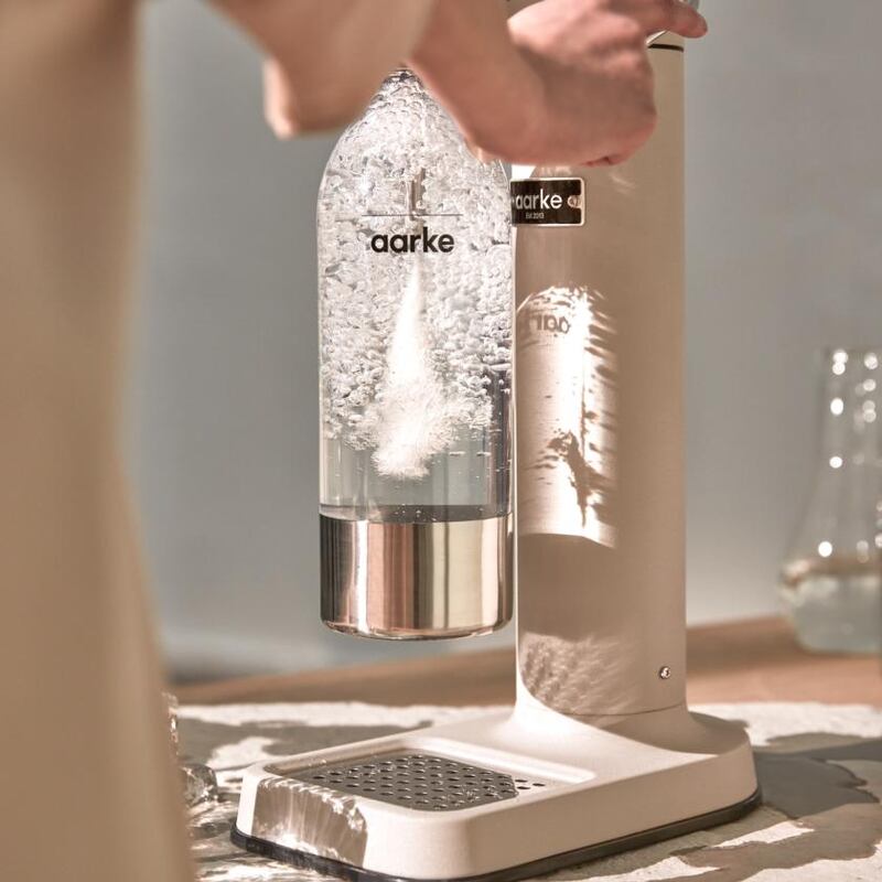 Aarke carbonator in sand from Brown Thomas (€229.95)