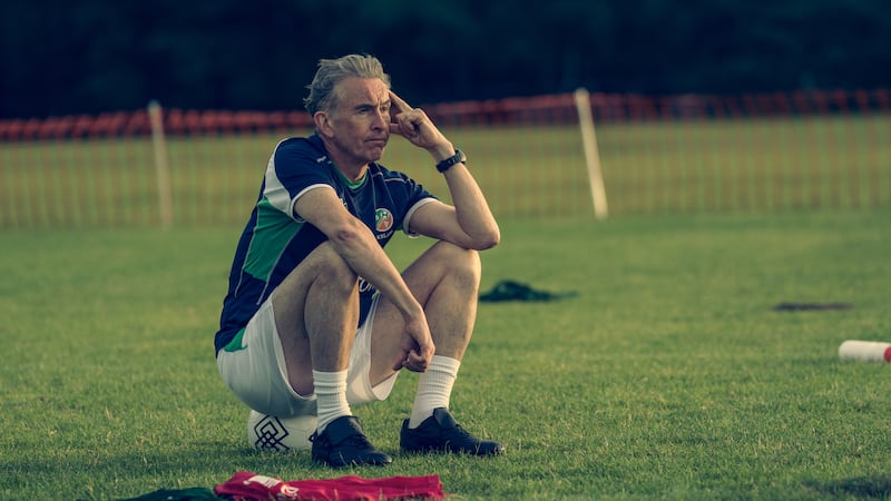 Steve Coogan as a fictionalised version of Mick McCarthy. Photograph: Aidan Monaghan/PA