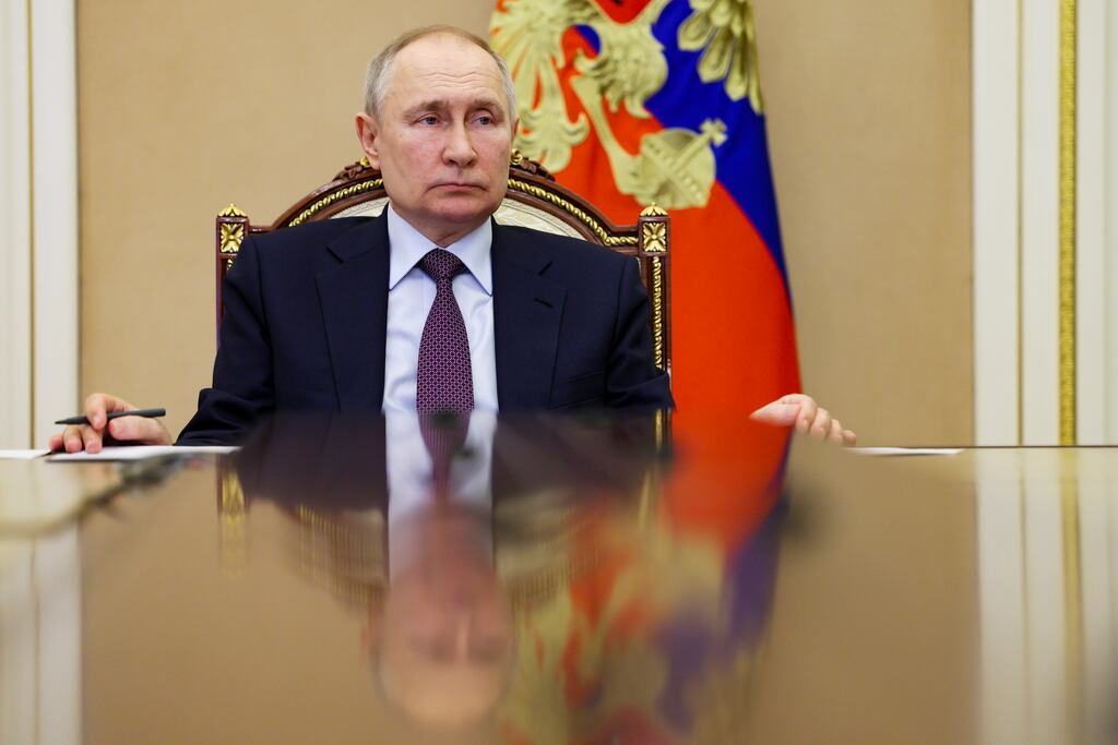 Former Russian security officer Gleb Karakulov has described a virtual state within a state that includes firefighters, food testers and other engineers who travel with Vladimir Putin on his trips abroad. Photograph: Gavriil Grigorov/Sputnik/Kremlin pool/AP