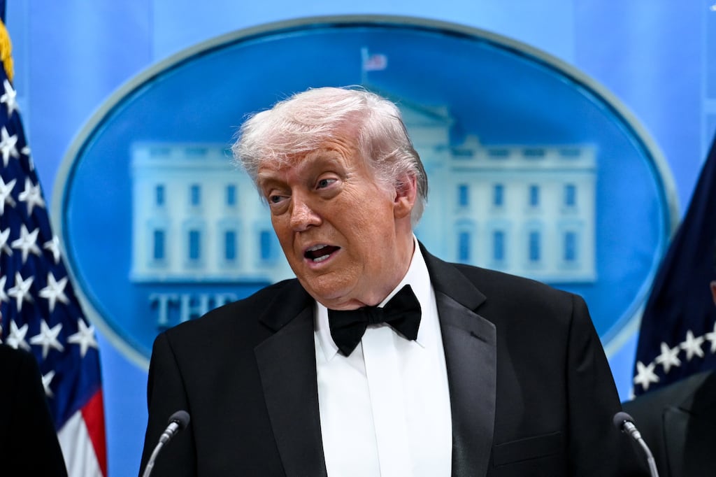 Donald Trump: 'And I was all set to really rip it.' Photograph: Daniel Heuer/Bloomberg