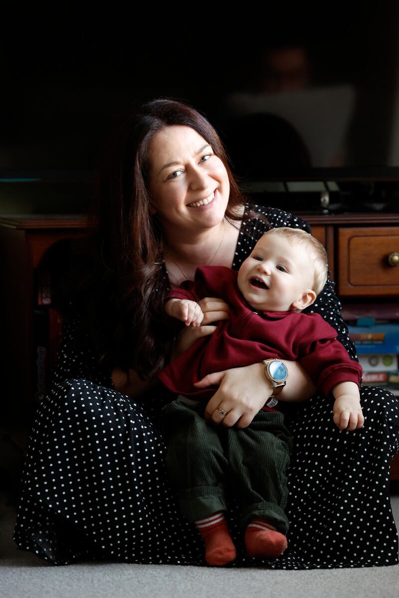 Bernie Murphy with her son, Jacob: 'It’s actually a really lovely time in life to have a baby.' Photograph: Nick Bradshaw