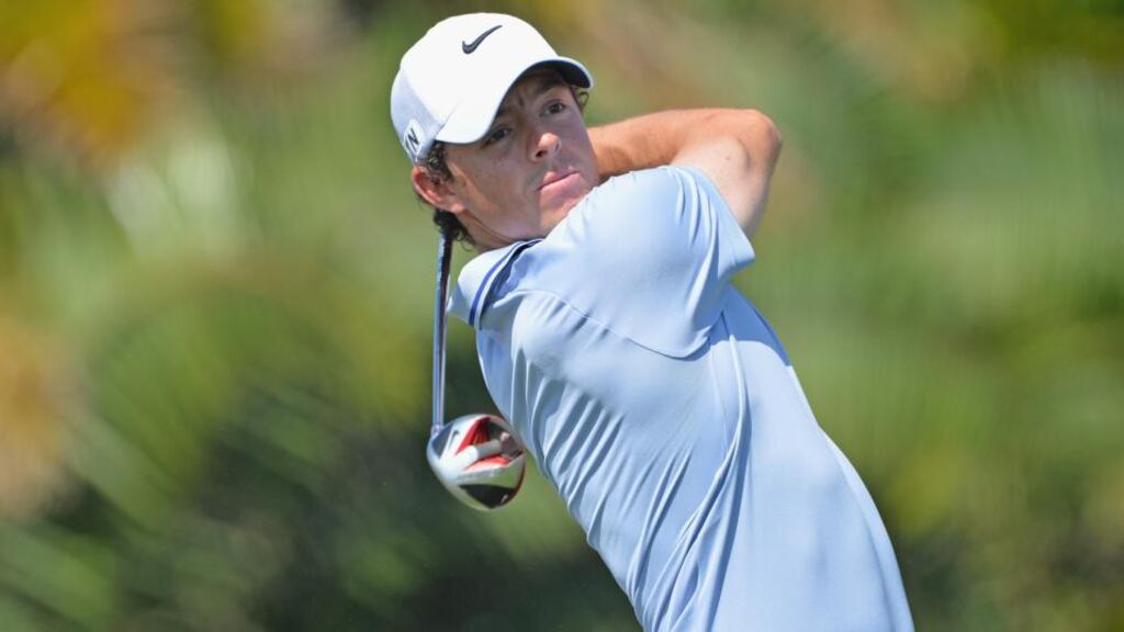 Rory McIlroy plays a shot during yesterday’s pro-am prior to the start of today’s Honda Classic at the PGA National Resort and Spa in Palm Beach Gardens, Florida. Photograph: Stuart Franklin/Getty Images