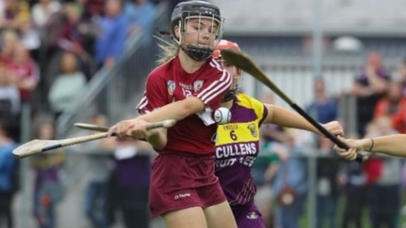 Kate Moran in action for Galway. Photograph: Lorraine O’Sullivan/Inpho