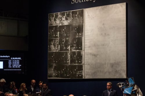 Warhol ‘Silver Car Crash’ fetches $105m