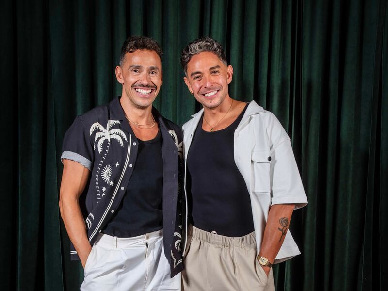 Simon and Warren Atkins, reality TV producers. Photograph: @Studiosieler