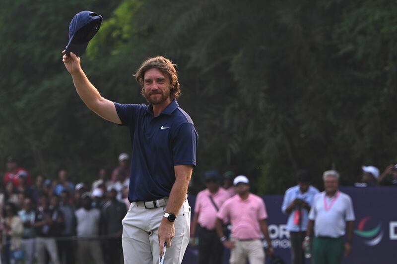 Tommy Fleetwood won the DP World India Championship 2025 at Delhi Golf Club on Sunday. Photograph: Prakash Singh/Getty Images