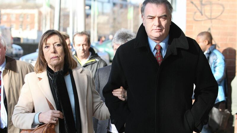 Jules Thomas is seen here with her partner Ian Bailey arriving at the Supreme Court  where he won a challenge against his extradition to Franceto face questioning by authorities there on March 1st 2012. Photograph: Niall Carson/PA