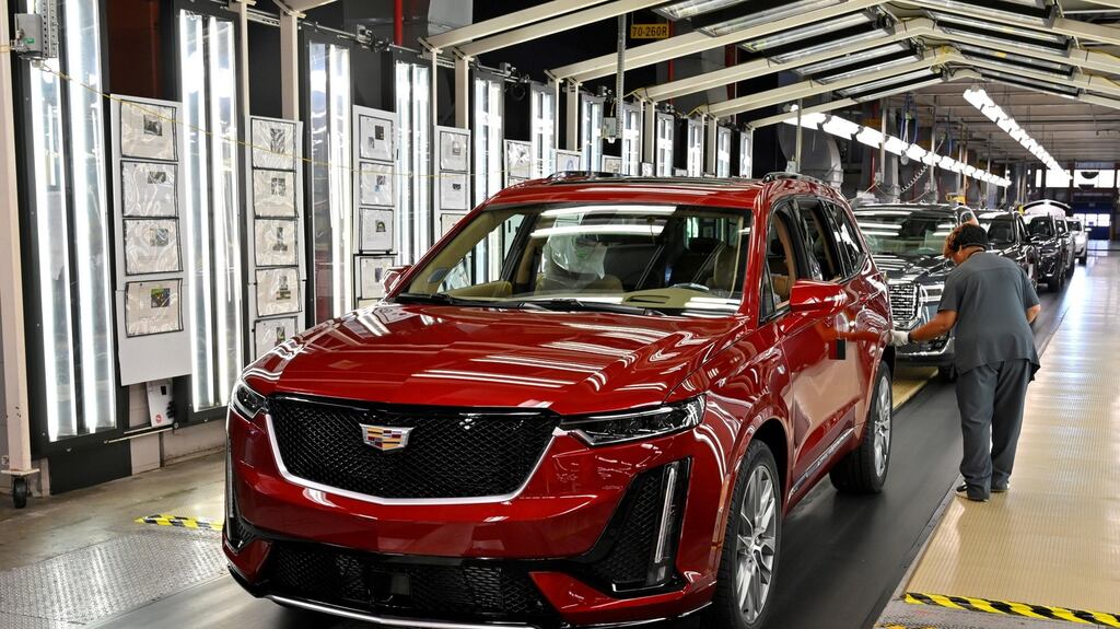 US production of motor vehicles and parts jumped 5.3 per cent per cent the first increase in four months. Photograph: Reuters