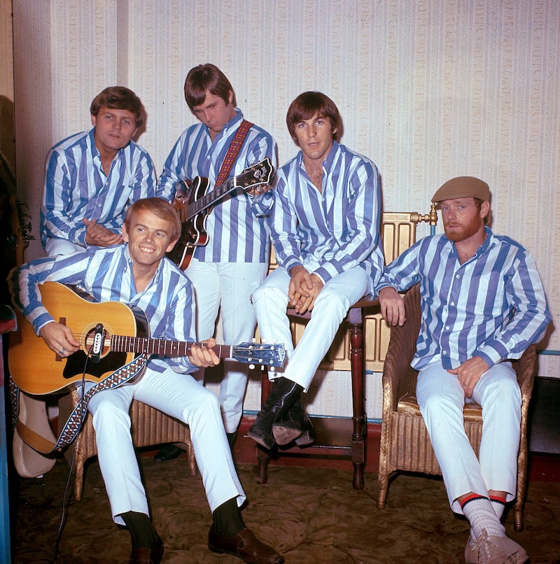 The Beach Boys: Bruce Johnston, Al Jardine, Carl Wilson, Dennis Wilson, Mike Love. Photograph: RB/Redferns