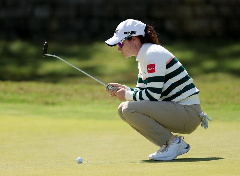 Leona Maguire tees off at Riviera this week. Photograph: Harry How/Getty
