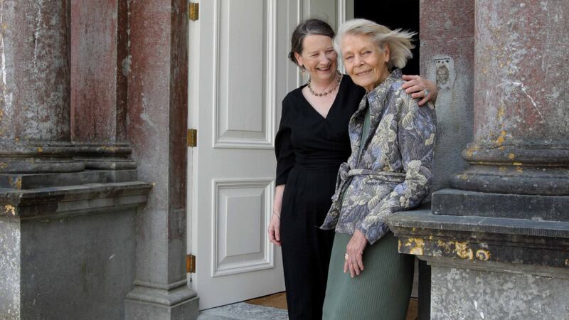 Jill ‘Jacky’ St Leger Mulligan with her niece, Mary St Leger, at Doneraile Court. Photograph: Mark Stedman