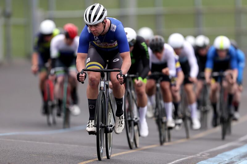 Seán Landers in the Track National Championships in Dublin in August. Photograph: Laszlo Geczo/INPHO
