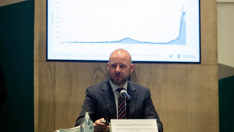Prof Philip Nolan warns that figures will be at the worse end of the spectrum if people do not stick to the lockdown measures. Photograph: Colin Keegan, Collins Dublin