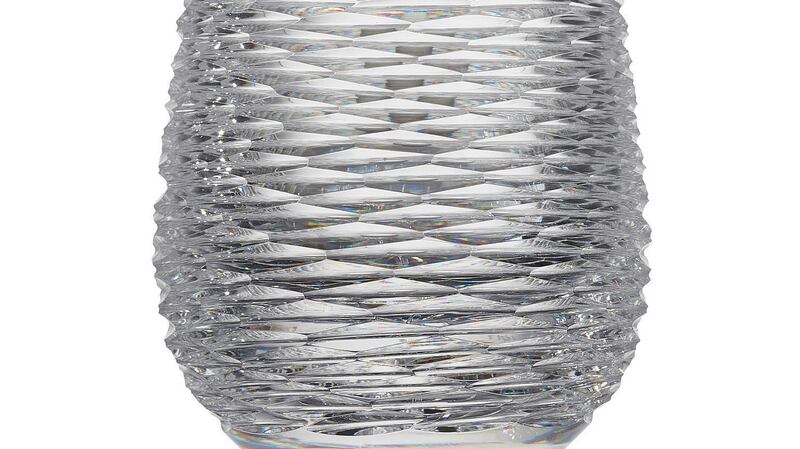 Beehive design glass, €125, Dingle Crystal.