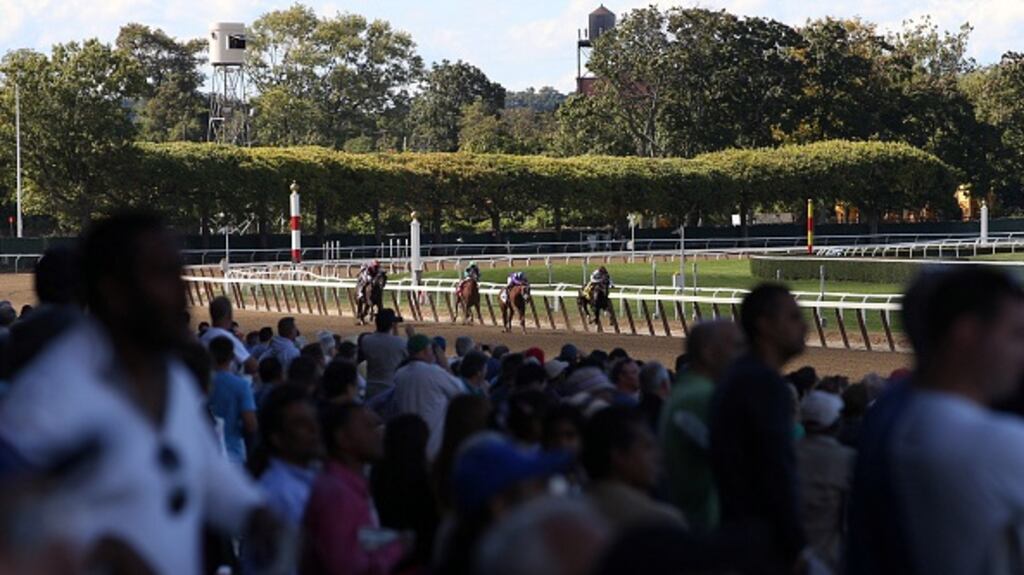The Jockey Club Gold Cup day, at Belmont Park, New York. Photograph: Getty Images