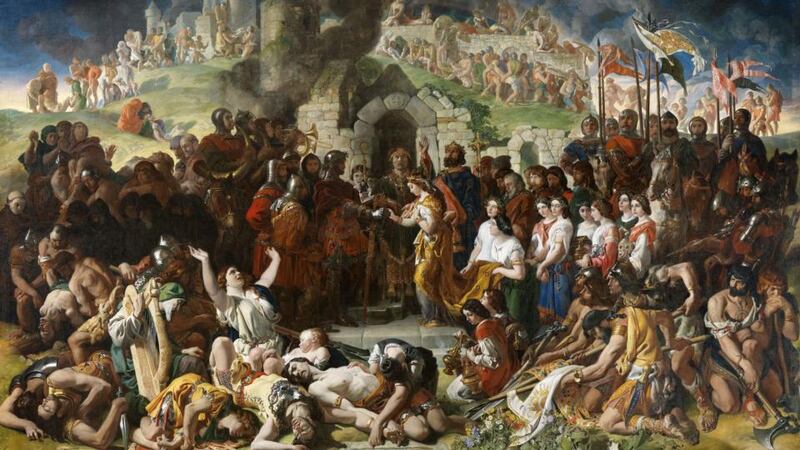 The Marriage of Strongbow and Aoife, from 1854, by Daniel Maclise. Photograph: National Gallery of Ireland