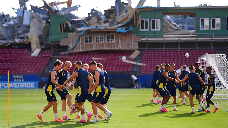 Sweden in training at the home of FC Dallas