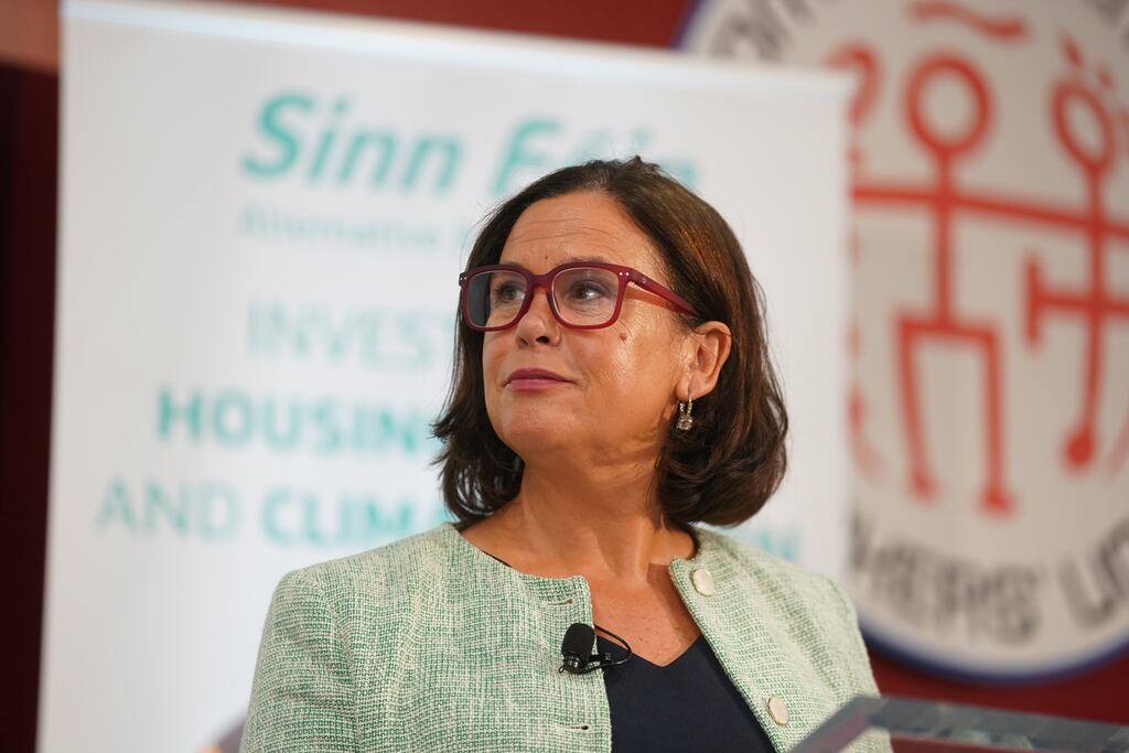 Sinn Féin leader Mary Lou McDonald rescued Minister for Justice Helen McEntee from herself. Photograph: Brian Lawless/PA Wire
