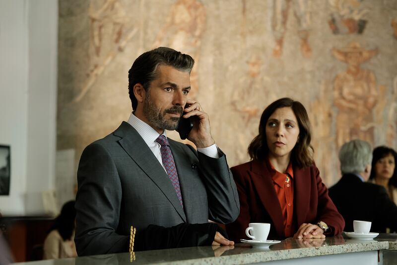 Ligas: Luca Argentero and Barbara Chichiarelli. Photograph: Sky
