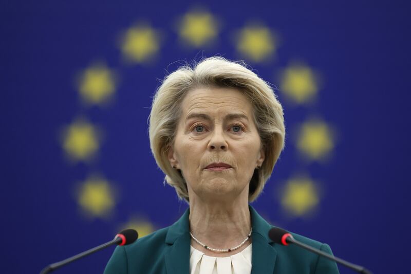 European Commission president Ursula von der Leyen. Photograph: Guillaume Horcajuelo/EPA