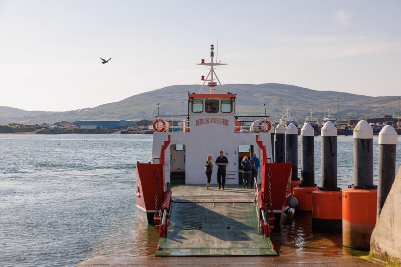 The ferry to Bere Island from the pier in Castletownbere. Photograph: Dan Dennison