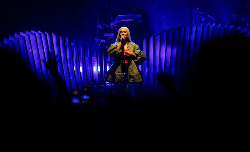 All Together Now: Jorja Smith on stage on Friday. Photograph: Gareth Chaney 

