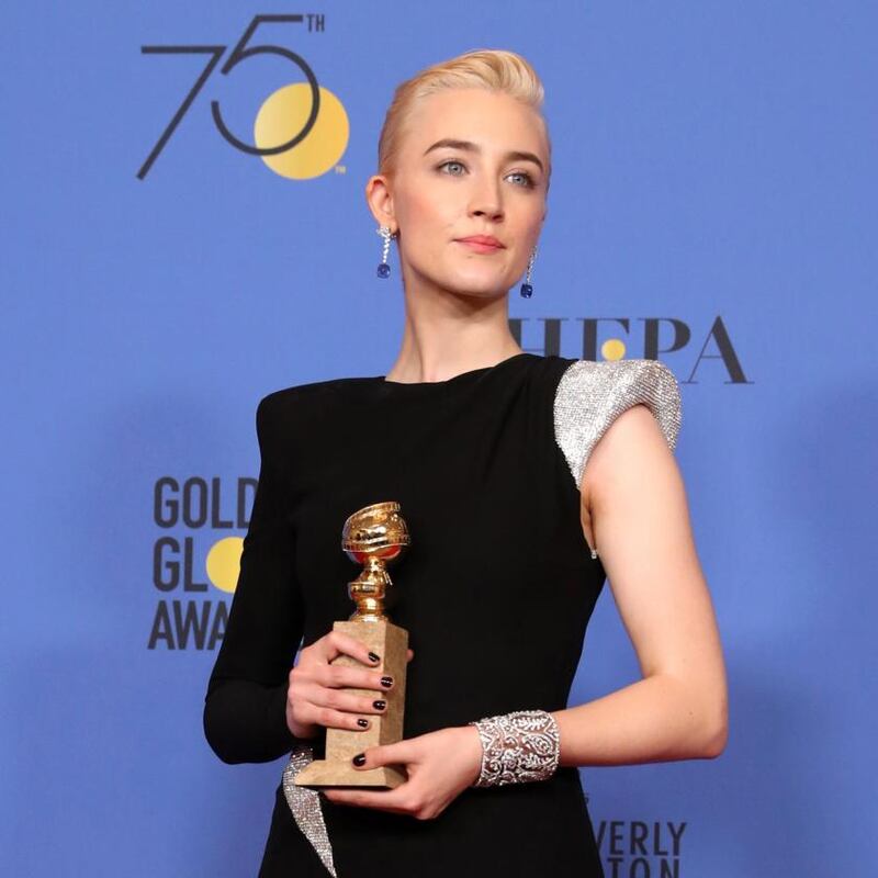Saoirse Ronan won a  Golden Globe for playing Christine McPherson in Lady Bird. Photograph: Mike Nelson/EPA